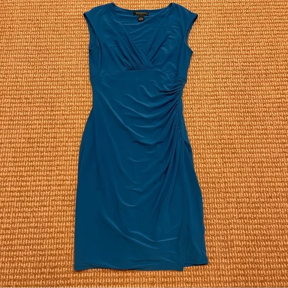 open lace back dress LAUREN Ralph Lauren Tie-Waist Dress Black Pleated Taffeta & Jersey Siz –  Celebrity Owned